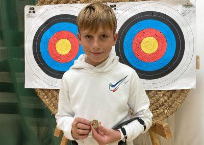 Finley Frith SCAA Indoor Champs Men's U14 Barebow 1st Place and County Champion