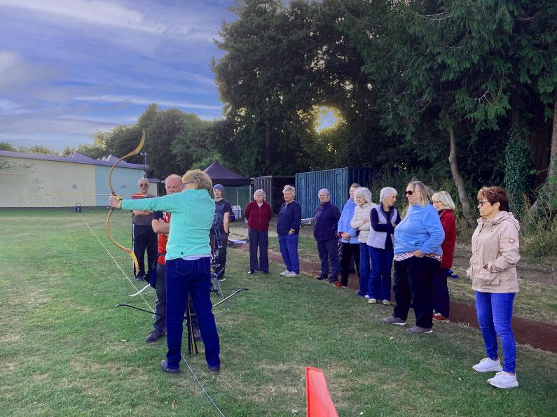 Combe Florey WI Horsebow demonstration